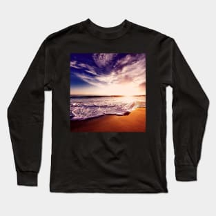 Blue Ocean Waves Long Sleeve T-Shirt